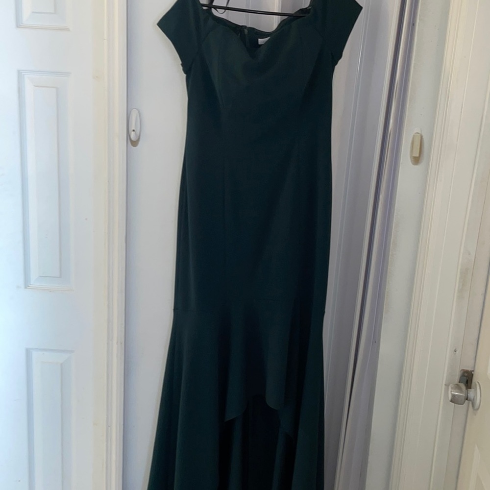 Emerald Green long form dress Bridesmaids ;Prom Dress ; formal